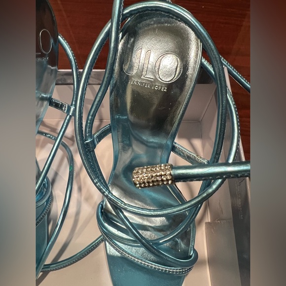 Jennifer Lopez Shoes - JLO Blue Strappy Heels, new in box, size 8.5